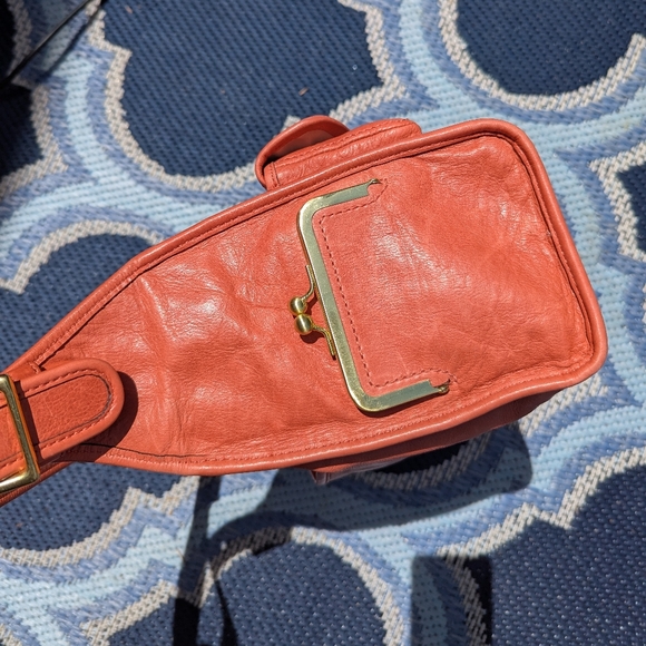 Htf Coach Bleecker Street Haversack Orange Leather 13776! Rare! - Picture 6 of 12